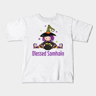 Samhain Witch Gift Wicca Pagan Gifts Witchy Design Kids T-Shirt